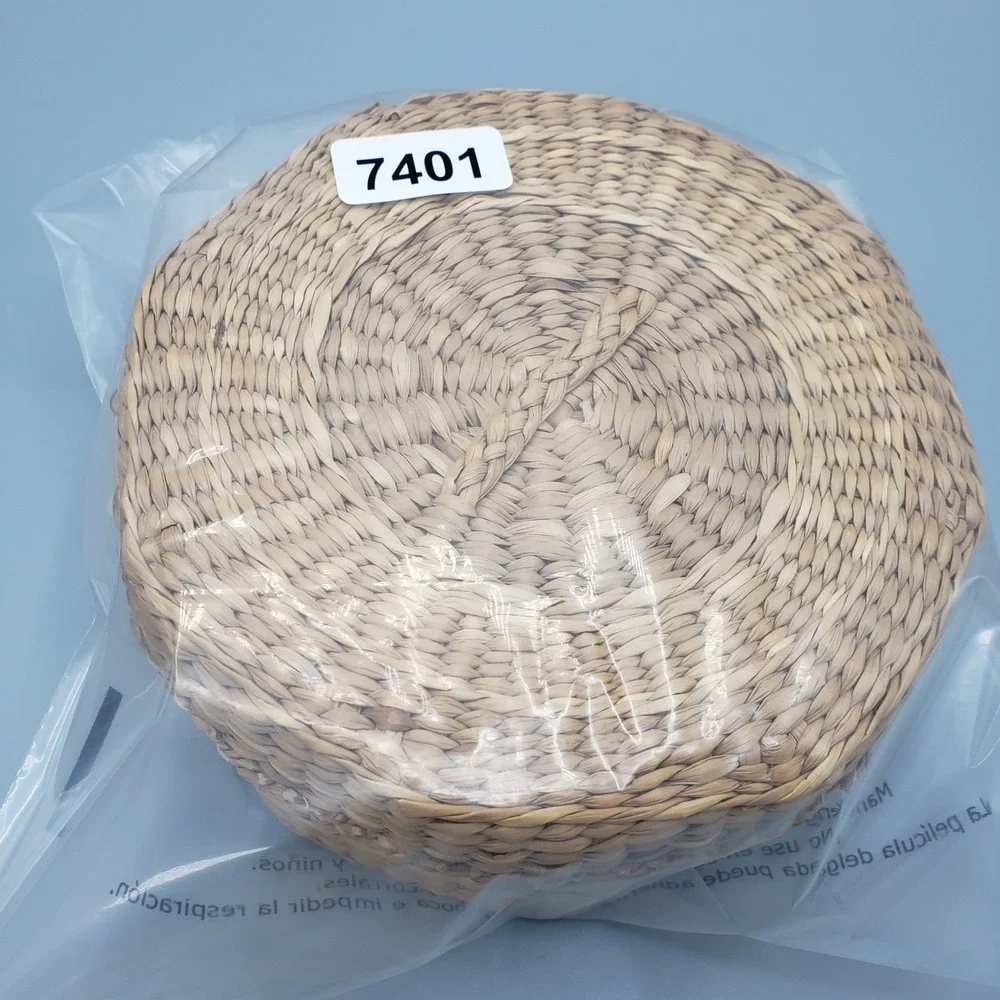 Vintage Sweet Grass Lidded Basket 70s to 90s Tightly Woven Excellent Shape‎ 6.5